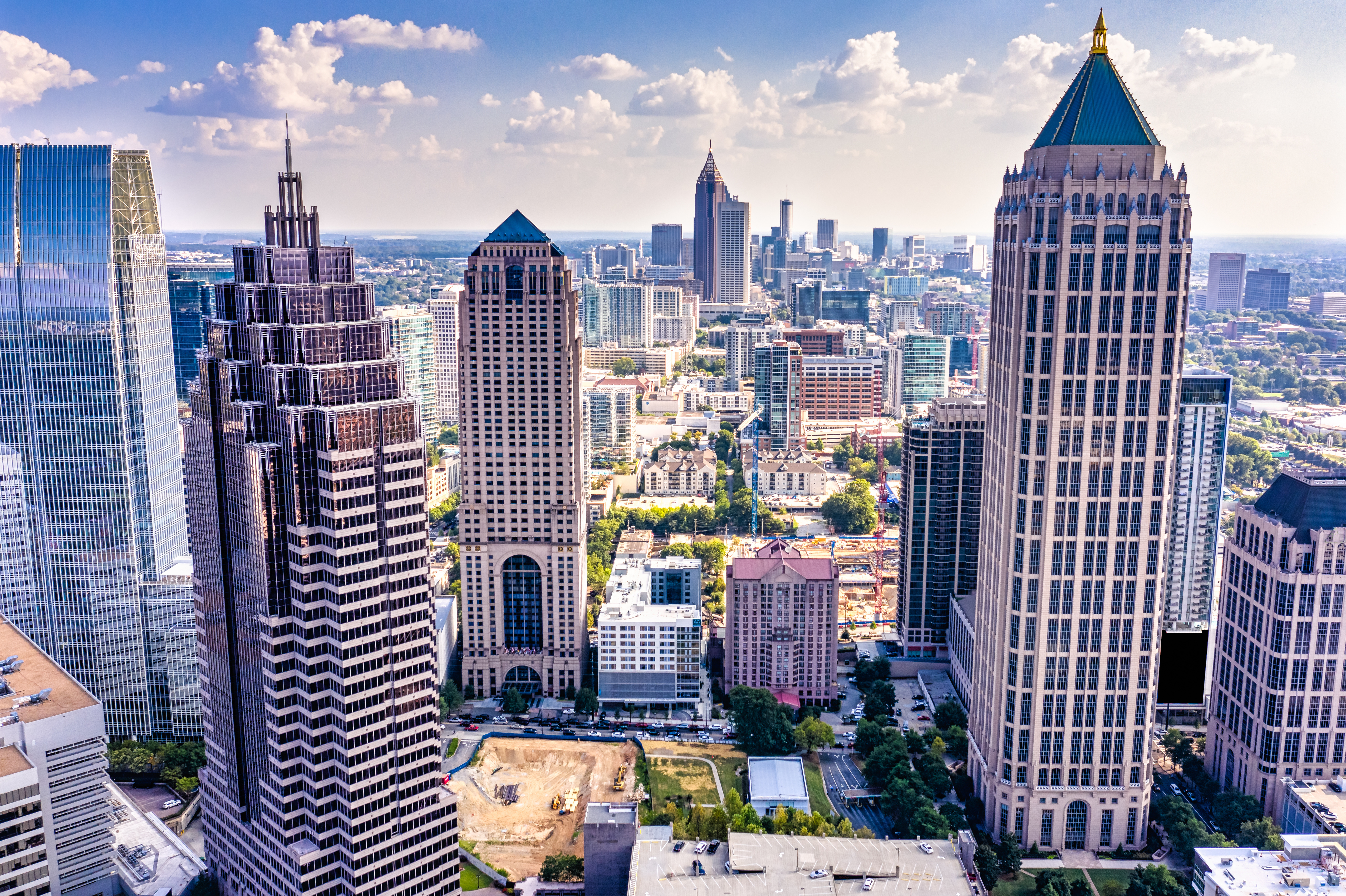 Aerial view downtown Atlanta skyline - Finishing Solutions Network